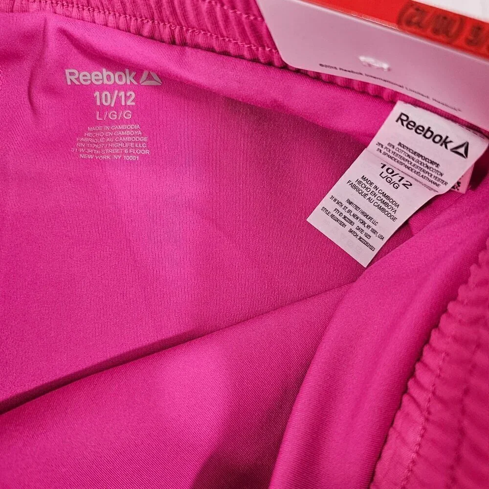 Reebok Girls Active Velocity Skort (Skirt w/Compression Shorts) – Pink – S/M/L